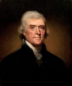 A portrait of Thomas Jefferson