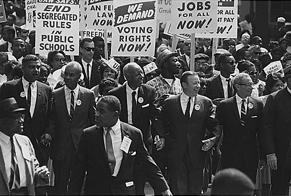 Civil rights leaders’ March on Washington, 1963.
