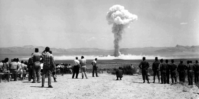 Nuclear weapon test in Nevada, 1962.